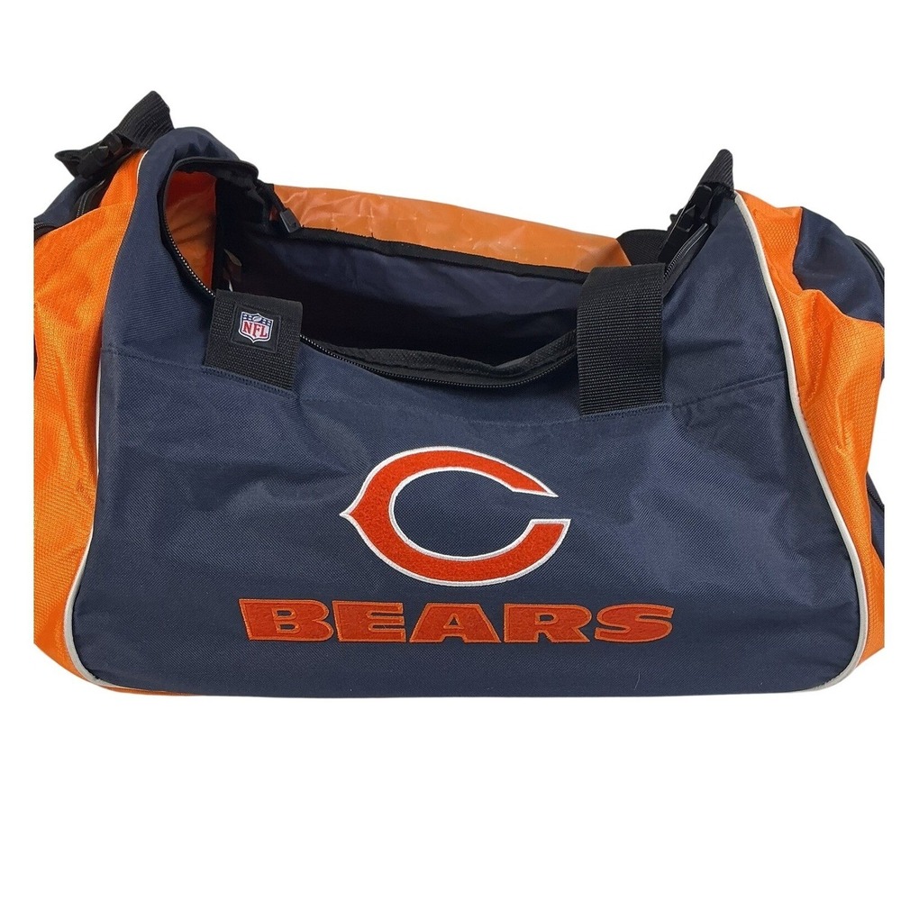 Chicago‎ Bears NFL Duffel Bag Navy Orange Gym Travel Equipment Bag